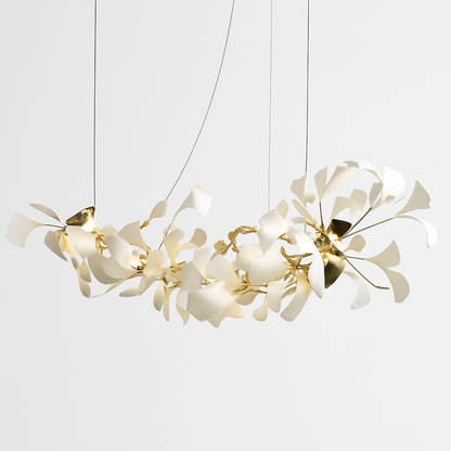 Lustre Design Céramique Dorée Naturelle