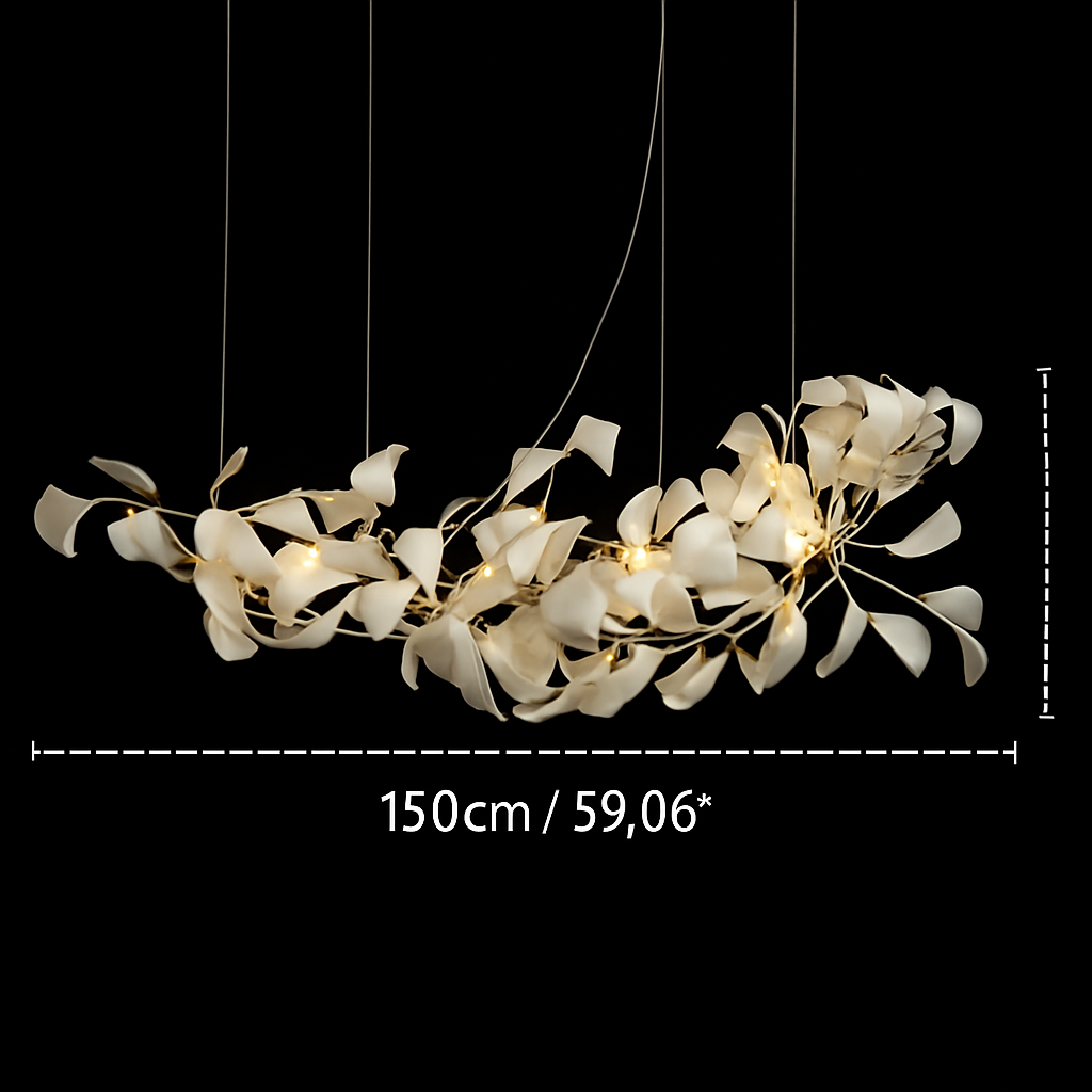 Lustre Design Céramique Dorée Naturelle