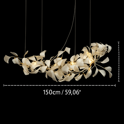 Lustre Design Céramique Dorée Naturelle