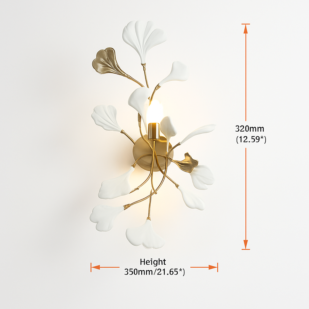 Lustre Design Céramique Dorée Naturelle