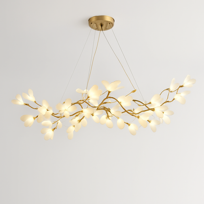 Lustre Design Céramique Dorée Naturelle