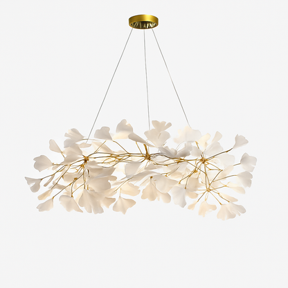 Lustre Design Céramique Dorée Naturelle