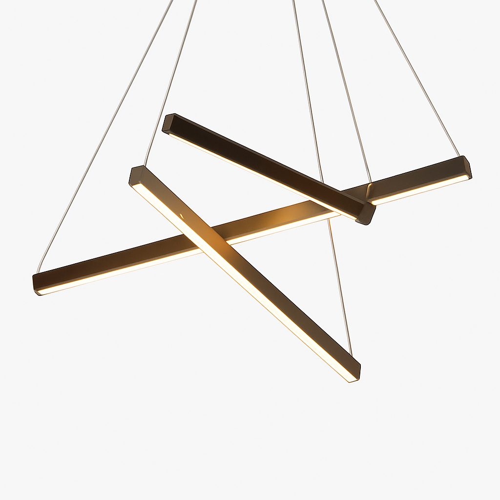 Lustre LED Design Solana Noir Aluminium
