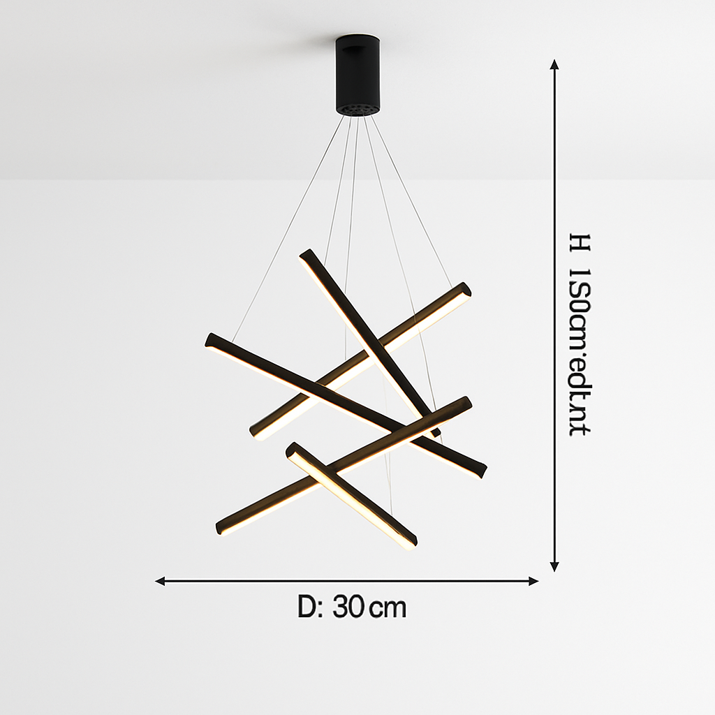 Lustre LED Design Solana Noir Aluminium
