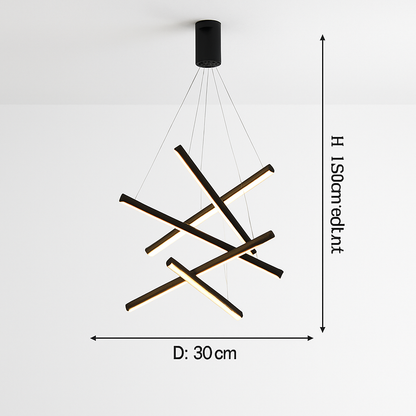Lustre LED Design Solana Noir Aluminium