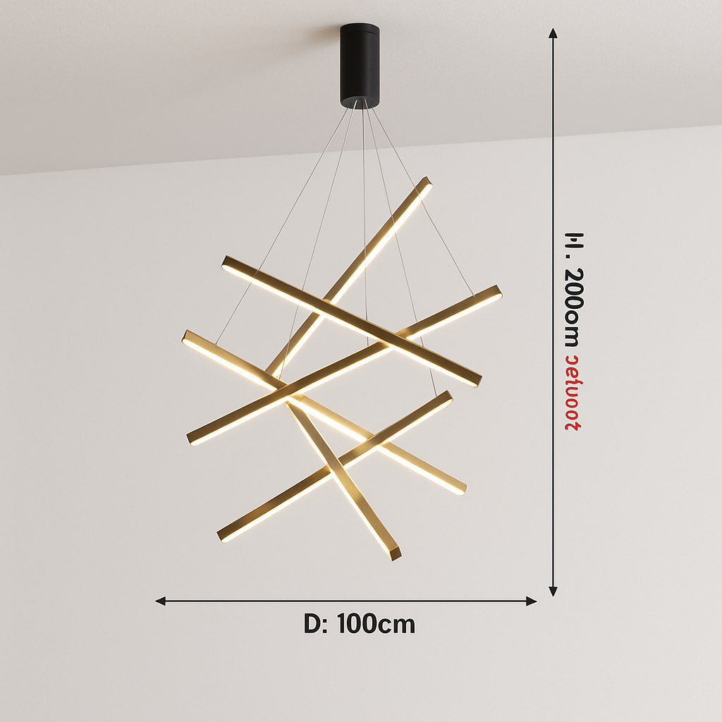 Lustre LED Design Solana Noir Aluminium
