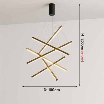 Lustre LED Design Solana Noir Aluminium