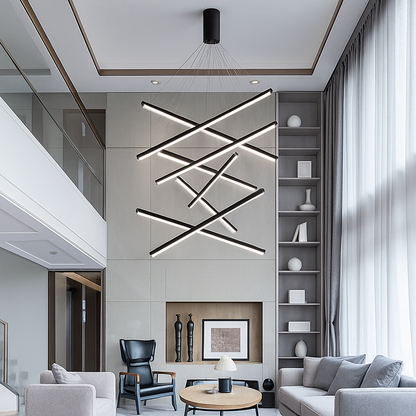Lustre LED Design Solana Noir Aluminium