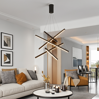 Lustre LED Design Solana Noir Aluminium