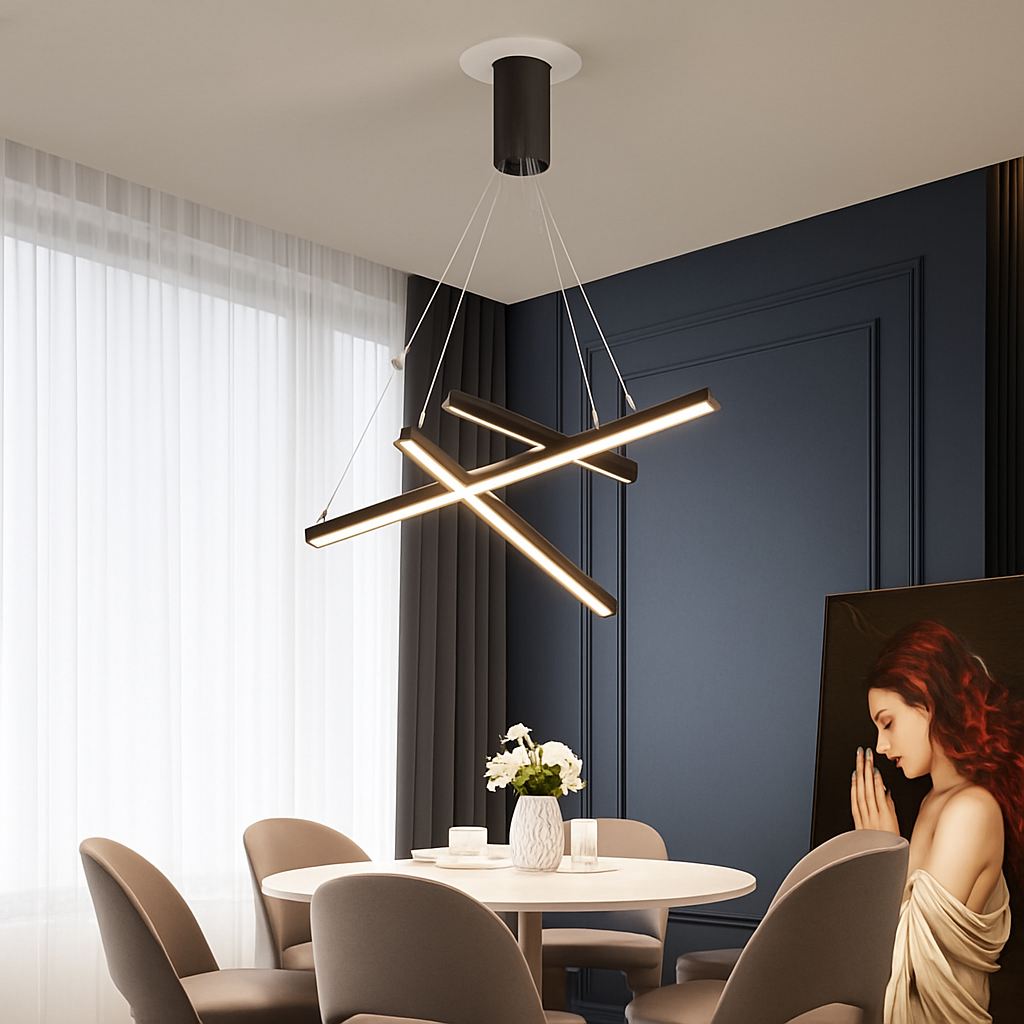 Lustre LED Design Solana Noir Aluminium