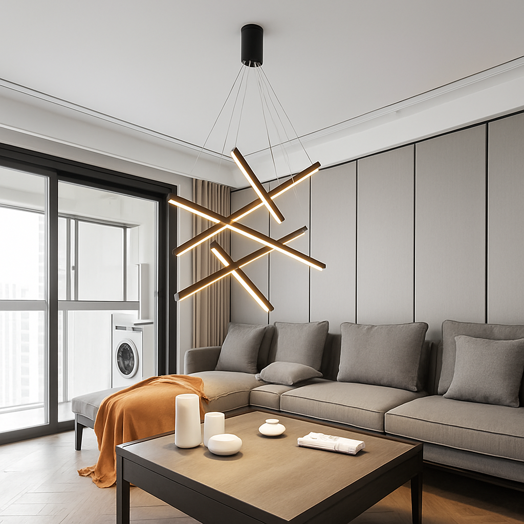 Lustre LED Design Solana Noir Aluminium
