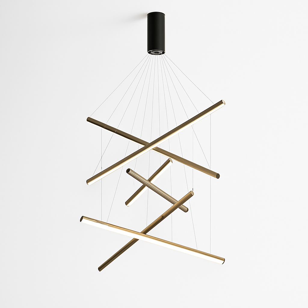 Lustre LED Design Solana Noir Aluminium