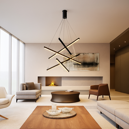 Lustre LED Design Solana Noir Aluminium