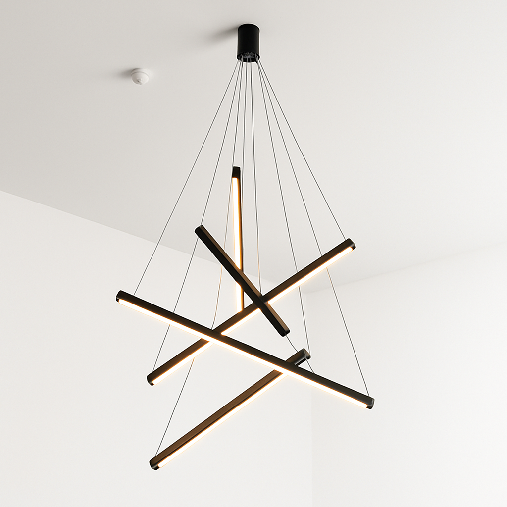Lustre LED Design Solana Noir Aluminium