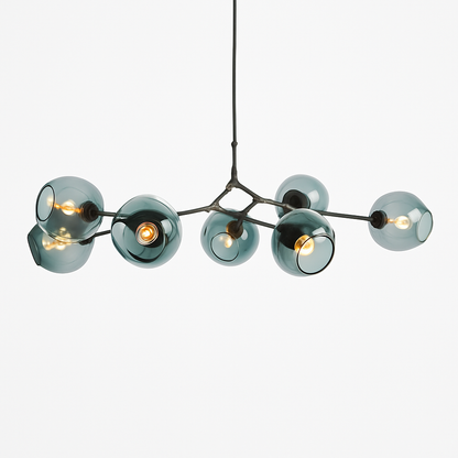 Lustre LED Beans Design Métal & Verre