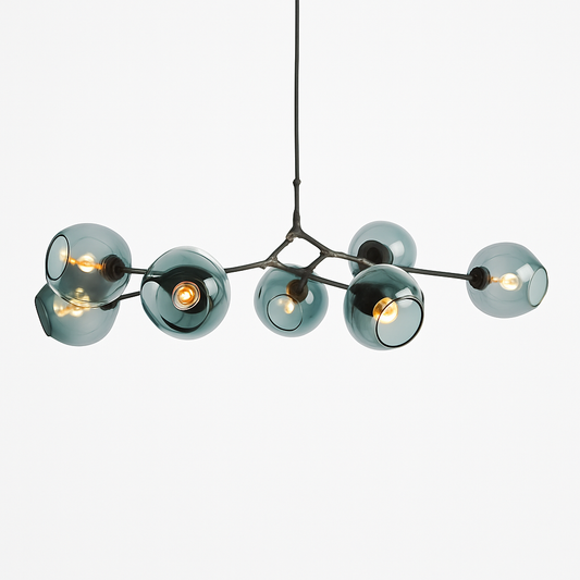 Lustre LED Beans Design Métal & Verre