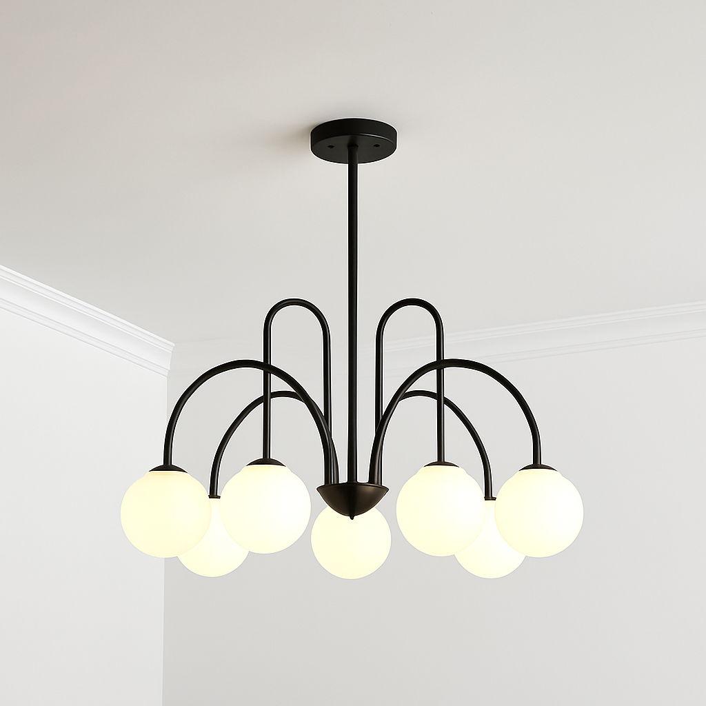 Lustre Design LED Doré Branches Métal & Verre