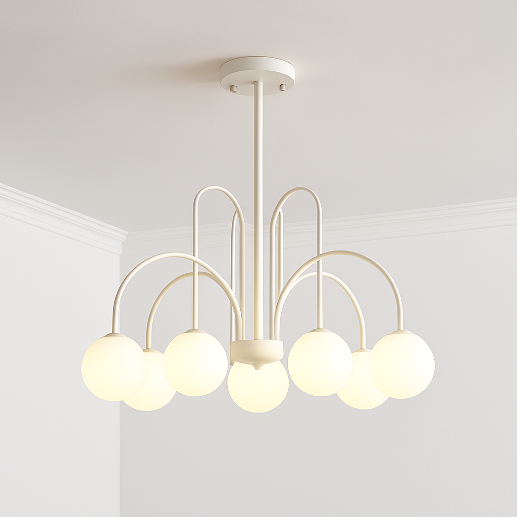 Lustre Design LED Doré Branches Métal & Verre