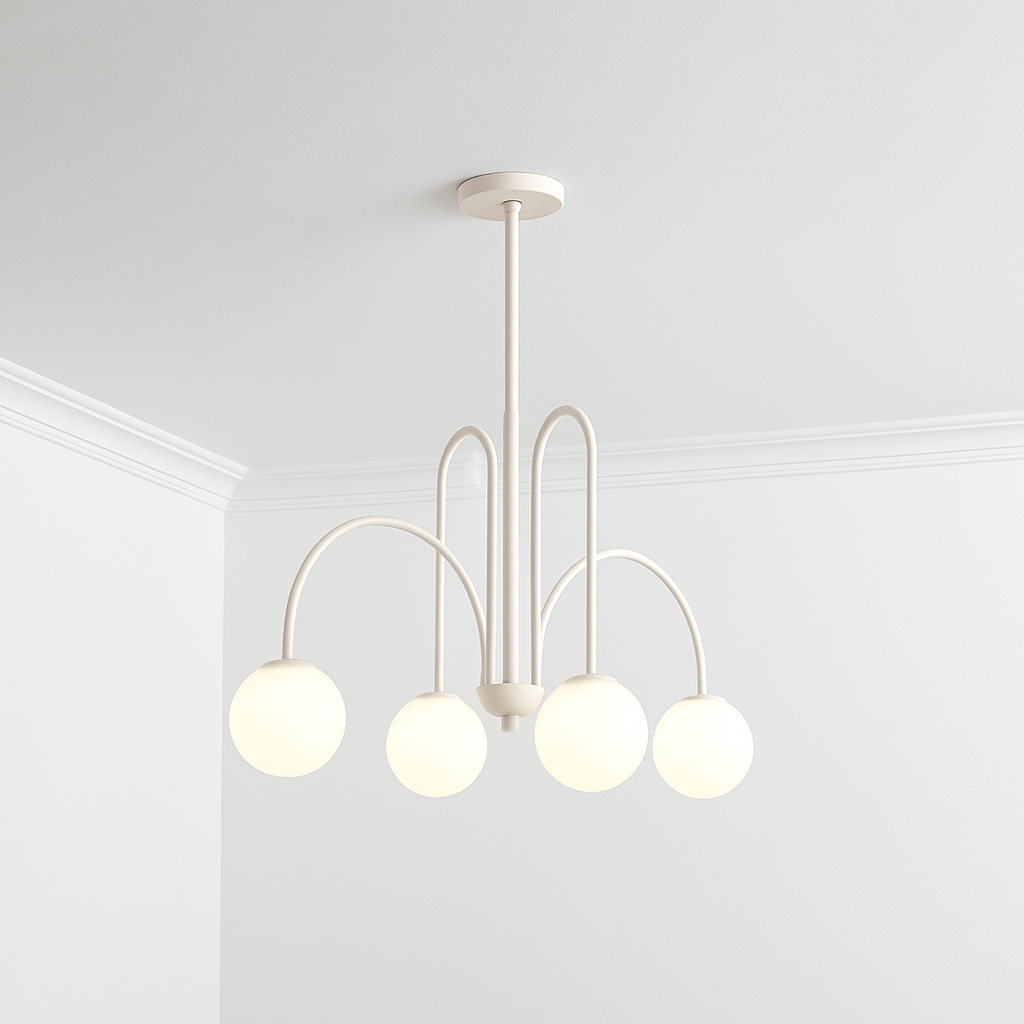 Lustre Design LED Doré Branches Métal & Verre