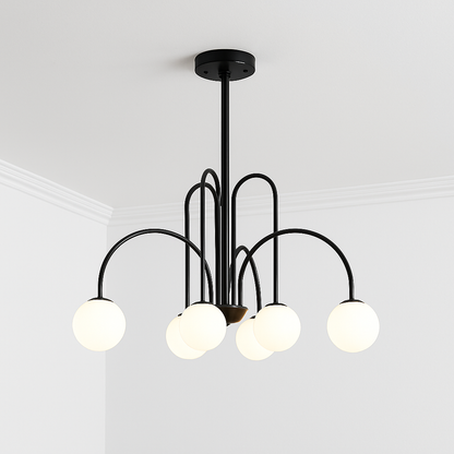 Lustre Design LED Doré Branches Métal & Verre