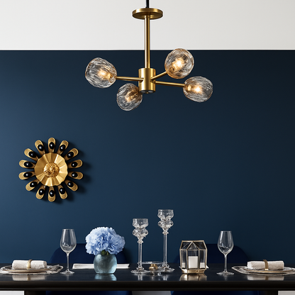Lustre Design Cristal Doré LED Luxury
