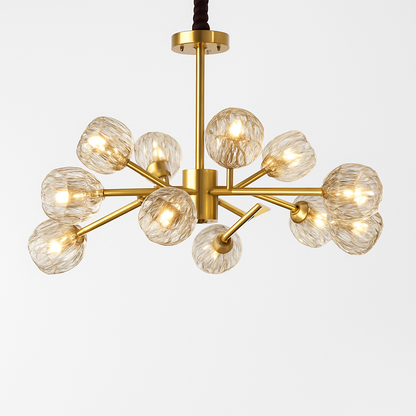 Lustre Design Cristal Doré LED Luxury