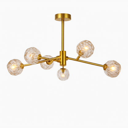 Lustre Design Cristal Doré LED Luxury