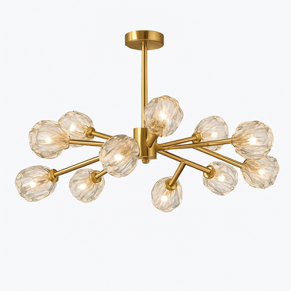 Lustre Design Cristal Doré LED Luxury