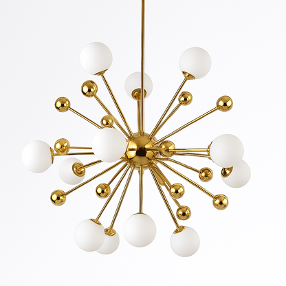 Lustre LED Doré Design Sphères Lumineuses