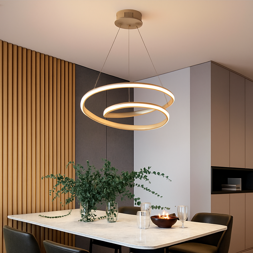 Lustre Spirale LED Design Mooskolin