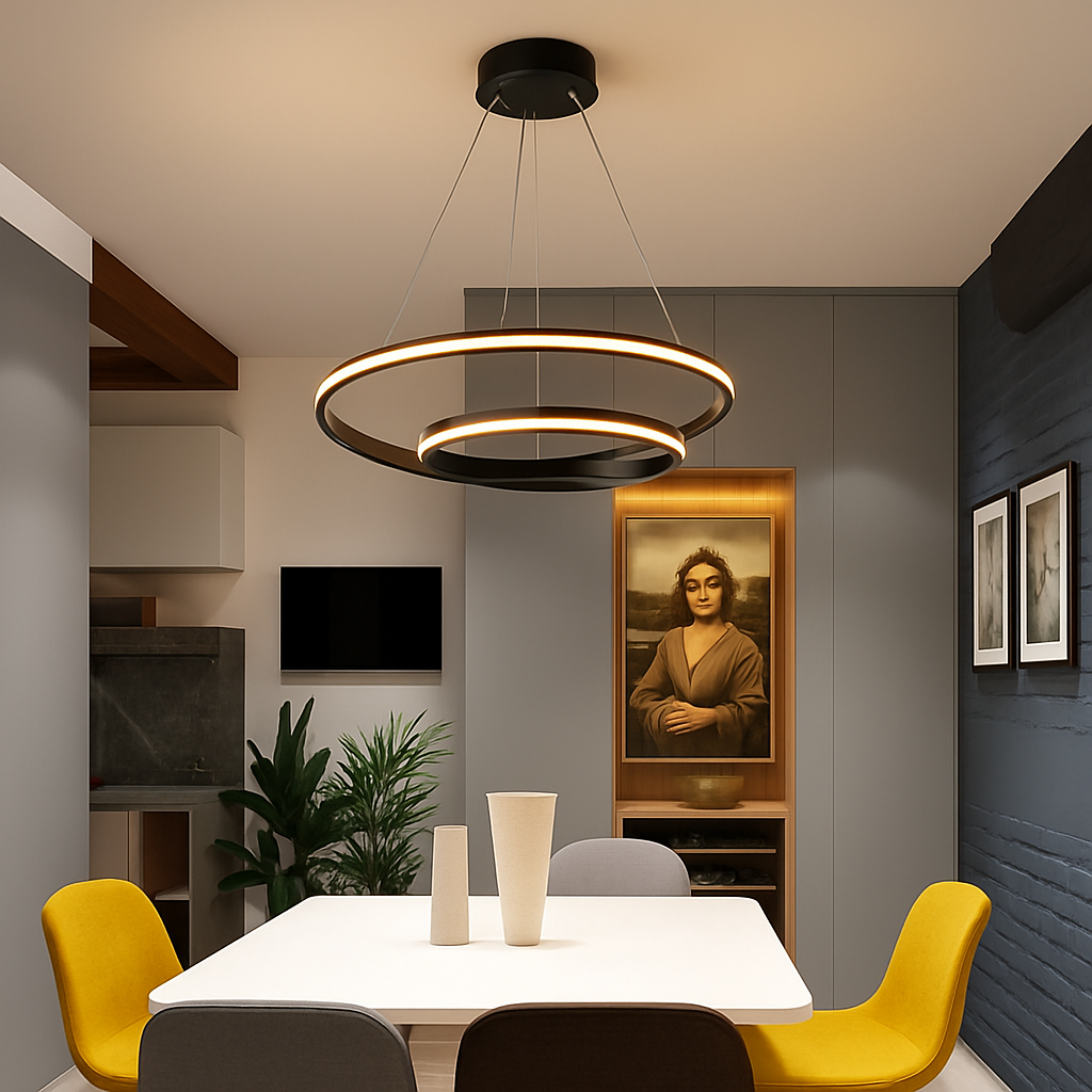 Lustre Spirale LED Design Mooskolin