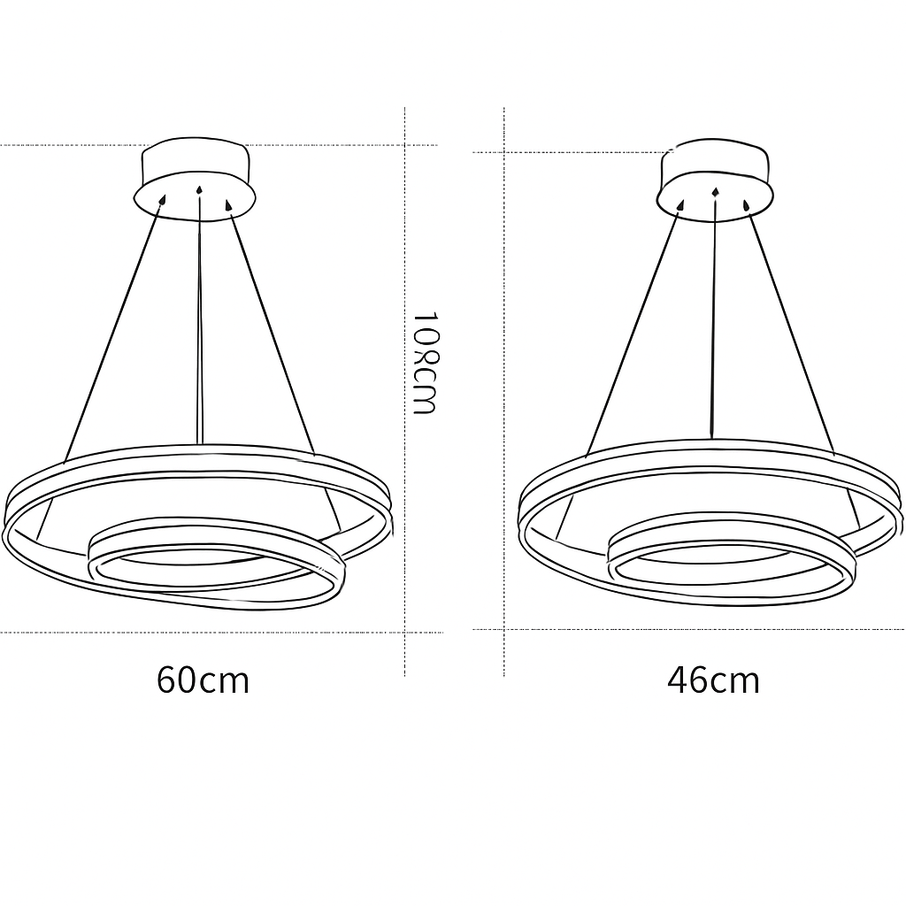 Lustre Spirale LED Design Mooskolin