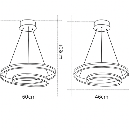 Lustre Spirale LED Design Mooskolin
