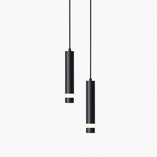 Lustre Design LED Amias : Tube Lumineux Moderne Doré ou Noir