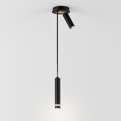 Lustre Design LED Amias : Tube Lumineux Moderne Doré ou Noir