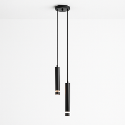 Lustre Design LED Amias : Tube Lumineux Moderne Doré ou Noir
