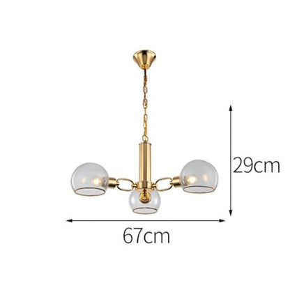 Lustre Design Doré Verre Moderne