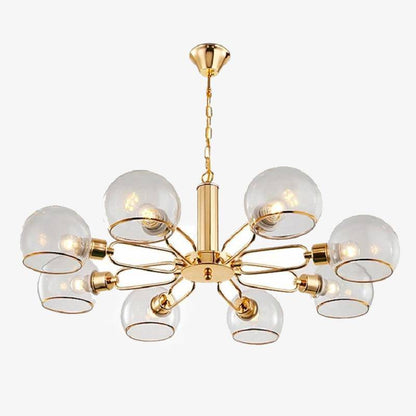 Lustre Design Doré Verre Moderne