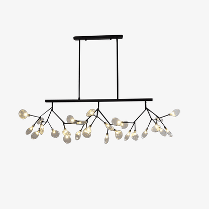 Lustre Design Bois & Métal Noir/Doré