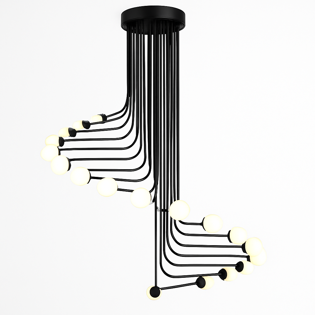 Lustre Design Noir Épuré