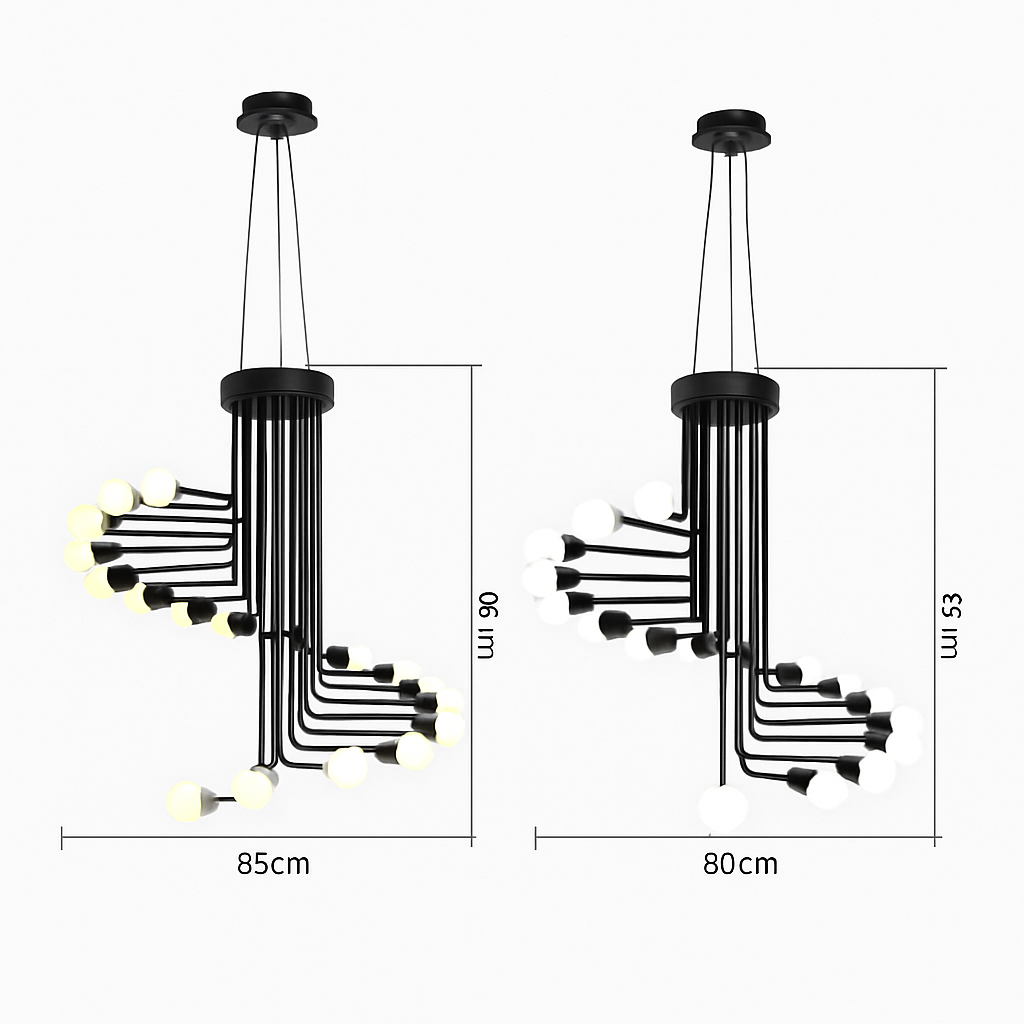 Lustre Design Noir Épuré