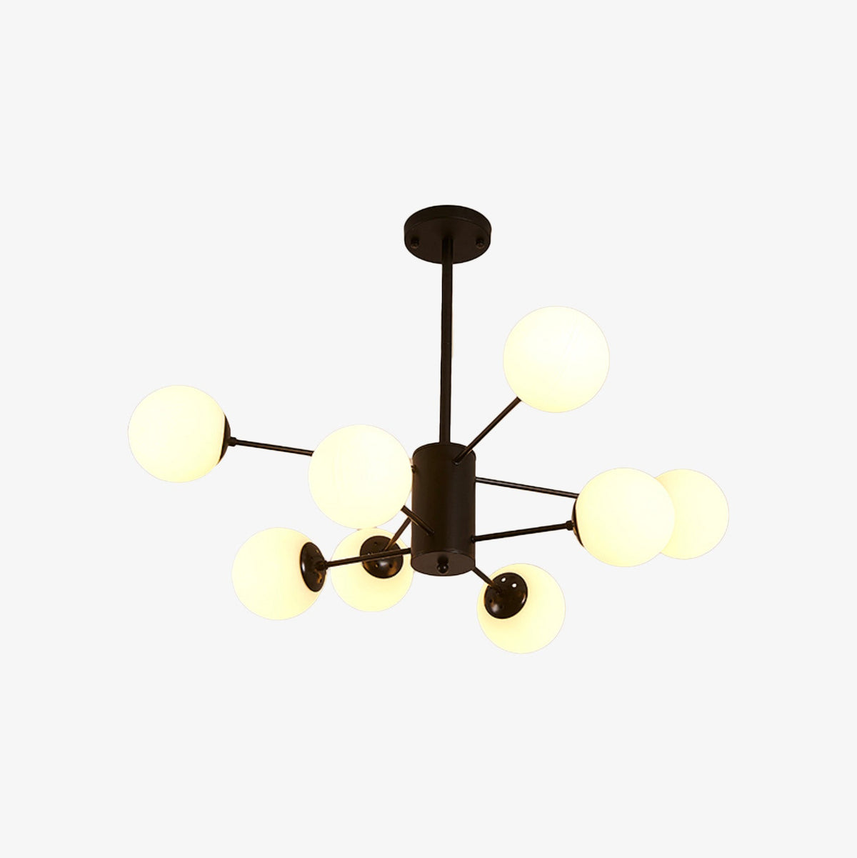 Lustre Vintage XXL Noir & Verre