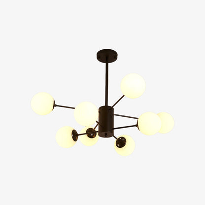 Lustre Vintage XXL Noir & Verre