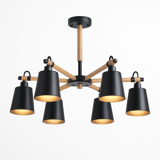Lustre Personality : Bois & Métal Design Loft Chic