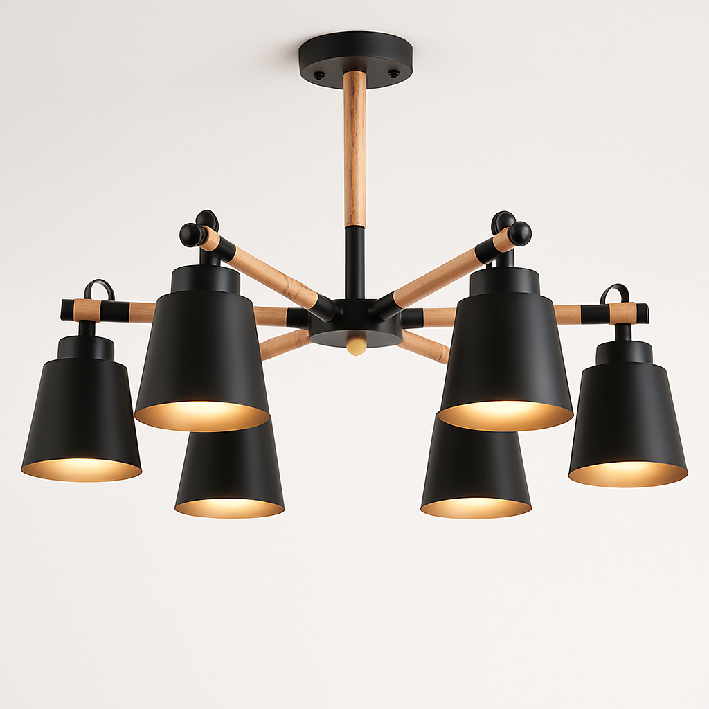 Lustre Personality : Bois & Métal Design Loft Chic