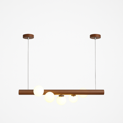 Lustre Scandinave Bois LED Sphérique