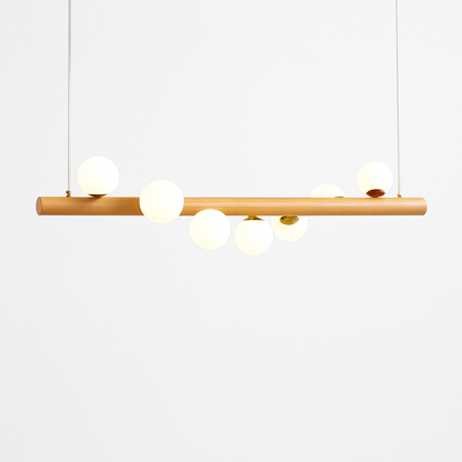 Lustre Scandinave Bois LED Sphérique