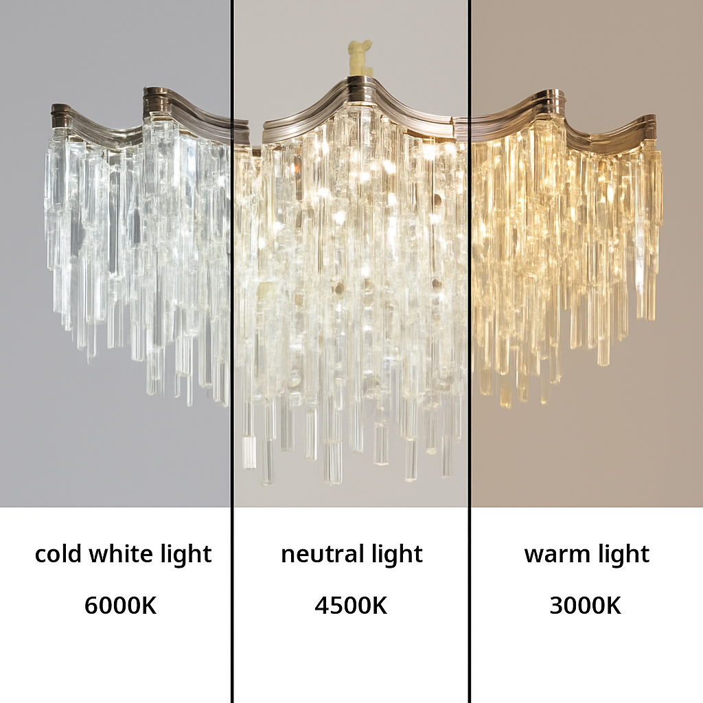 Lustre Cristal Doré 7 Niveaux Moderne