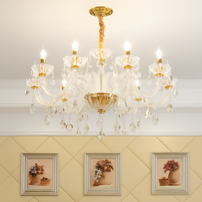 Lustre Cristal Transparent Moderne LED