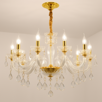 Lustre Cristal Transparent Moderne LED